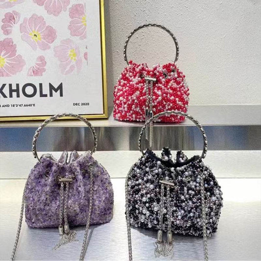 Buycenter Women's Fashion Tassel Crossbody Bag - Retro Bucket Style - Buy Center