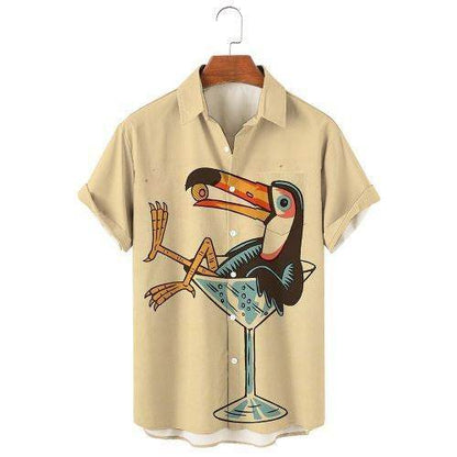 3D Printed Men's Fancy Short Sleeve Shirt - Trendy Summer Casual Style - Buy Center