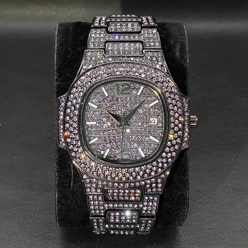 Buycenter Full Diamond Rap Hip Hop Watch - Trendy Urban Style 2025 - Buy Center