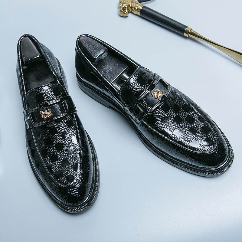 Plus Size Business Casual Leather Shoes - Flat Bottom, Round Toe Comfort - Buy Center