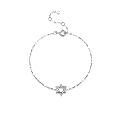 Buycenter S925 Sterling Silver Hexagonal Star Bracelet - Affordable Luxury - Buy Center