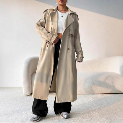 Elegant Khaki Trench Coat for Women - Stylish Casual Layering 2025 - Buy Center