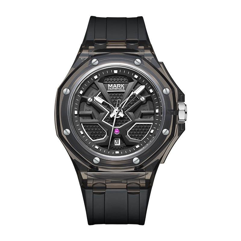 Buy Center Luminous Waterproof Quartz Watch - Stylish Acrylic & Silicone - Buy Center