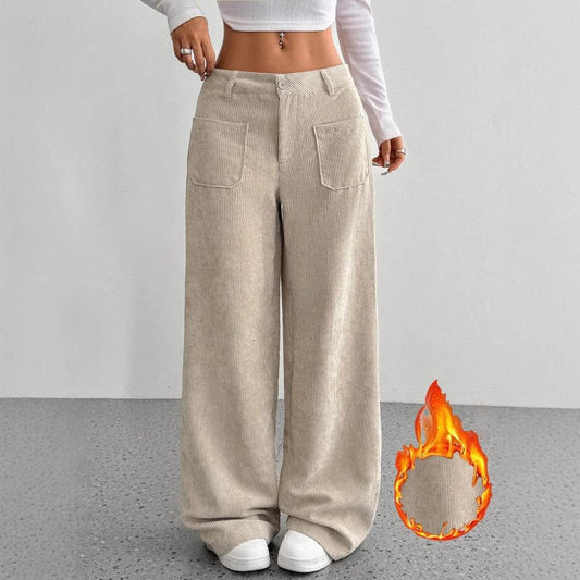 Loose Solid Color Wide Leg Pants - Trendy Pocket Design for Style - Buy Center