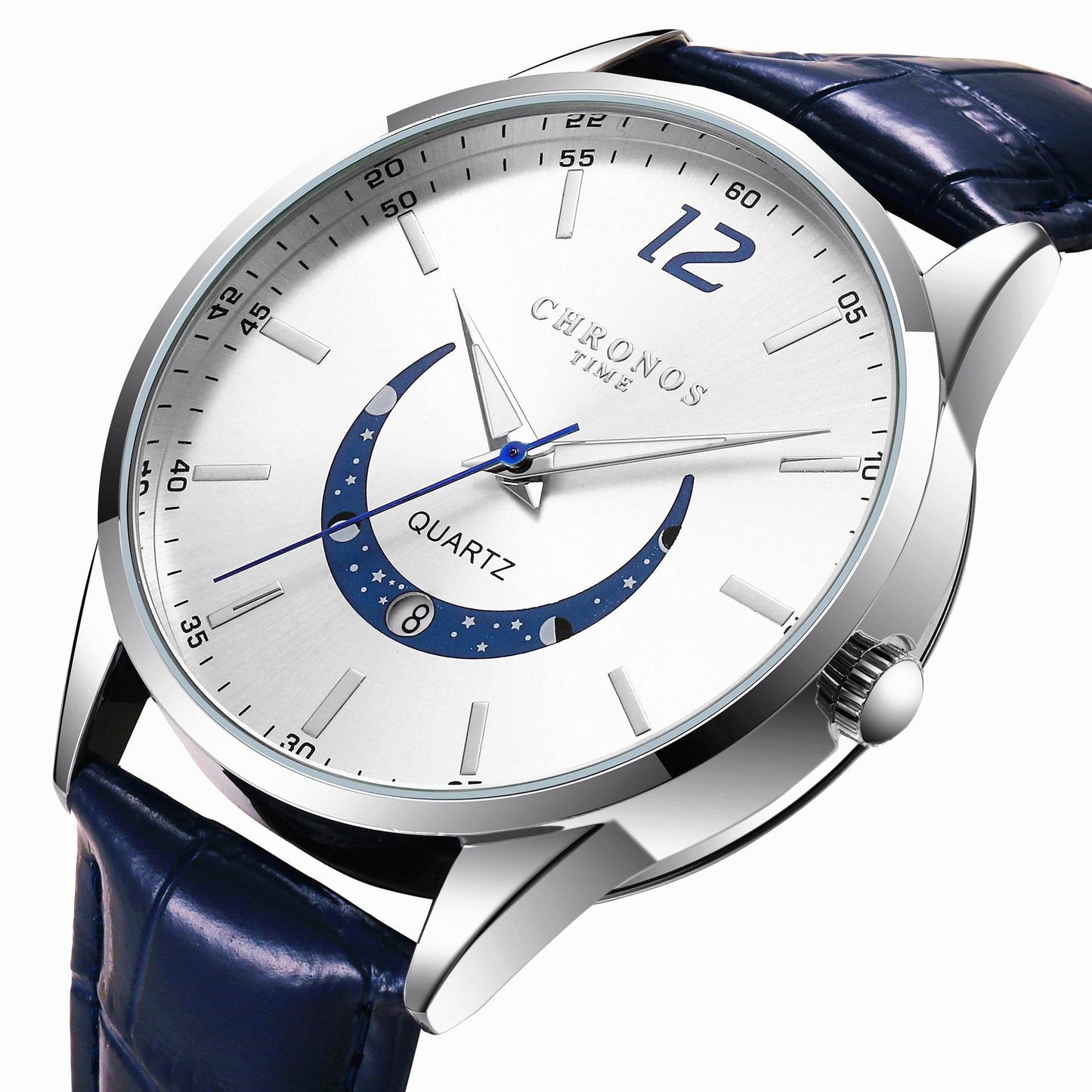 Men's Fashion Quartz Watch - Genuine Leather Strap, Stylish & Durable - Buy Center