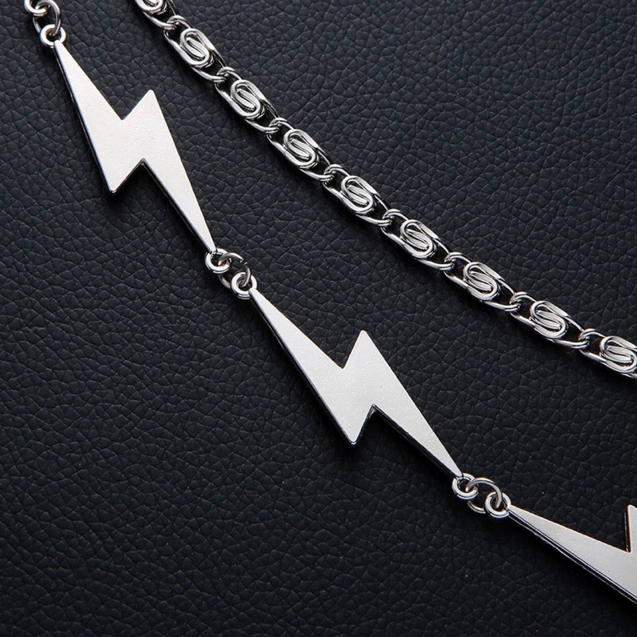 Buycenter Alloy Waist Chain - Lightning Zipper Punk Body Jewelry - Buy Center