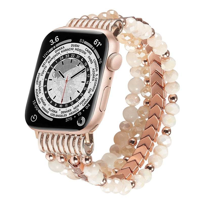 Fashion Crystal Beaded Watch Strap - Stylish & Durable for 38-49mm Watches - Buy Center