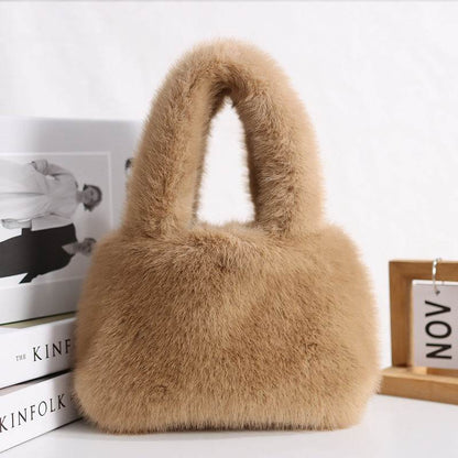 Buycenter Furry Cute Plush Rex Rabbit Hand Bag - Adorable & Stylish Clutch - Buy Center