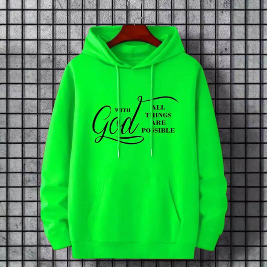 Buycenter Velvet Fall Winter Hoodie - Stylish Printed Pullover for Men - Buy Center