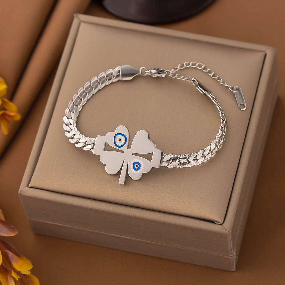 Buy Center Stainless Steel Flower Bracelet - Trendy Lucky Tree Design - Buy Center
