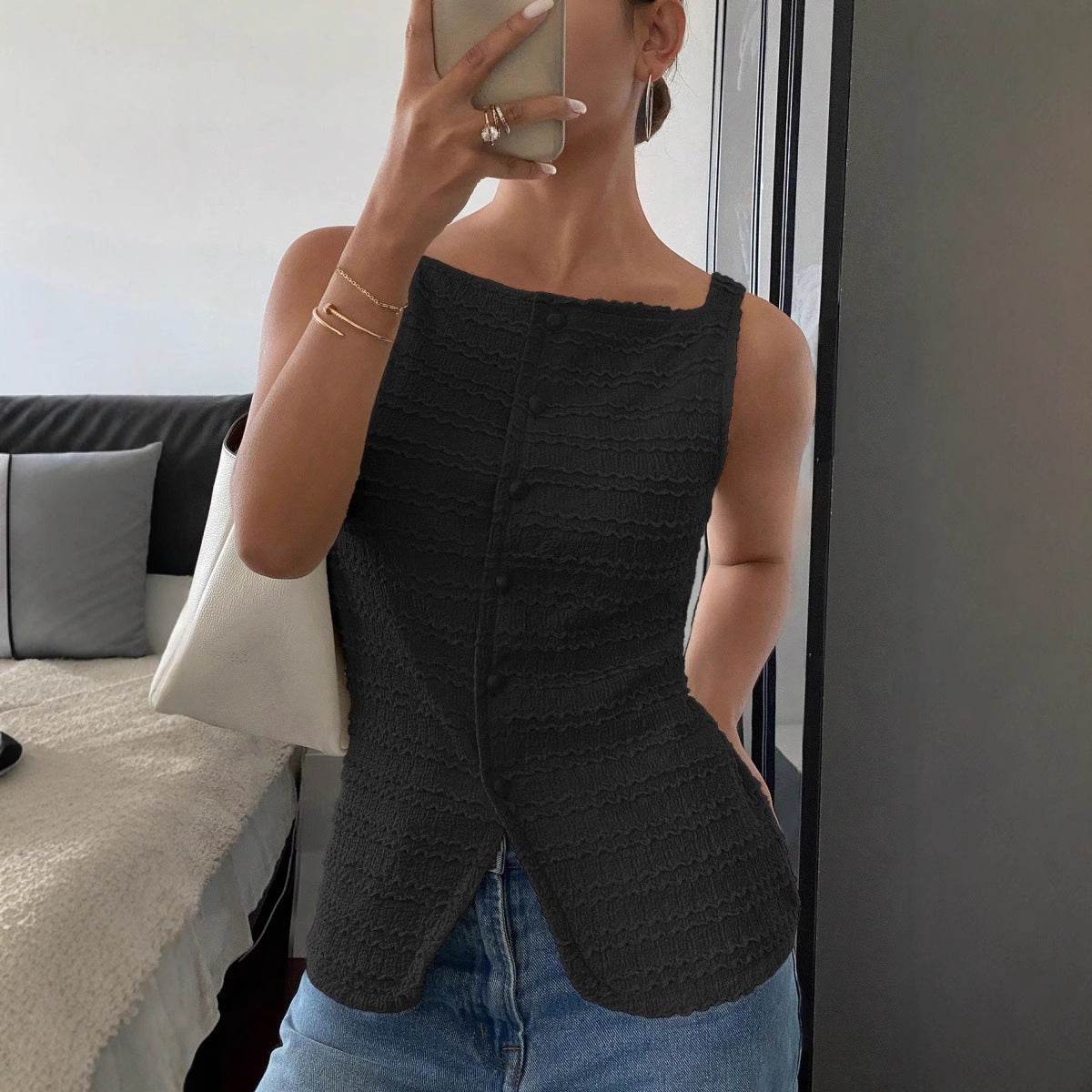 Buycenter Spring Sleeveless Vest Top - Classic Fit for Women’s Clothing - Buy Center