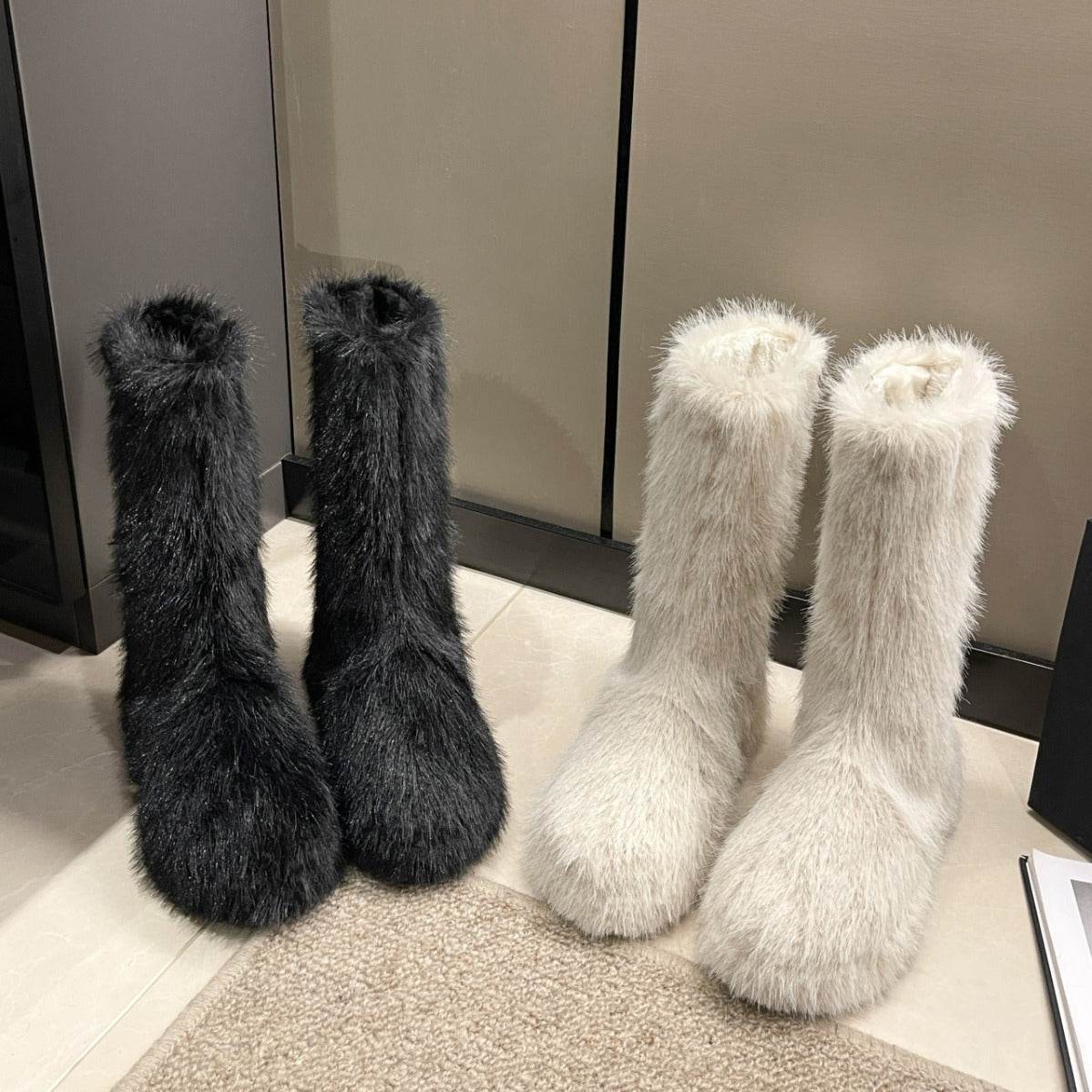 Stylish Women's Fleece-Lined Cotton Boots - Thick Bottom, Thermal Insulated - Buy Center