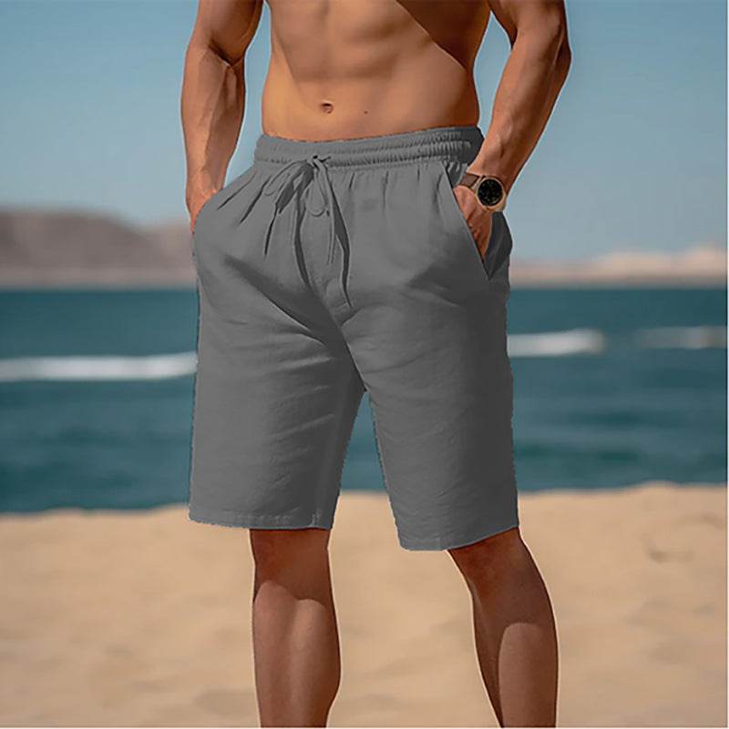Breathable Drawstring Waist Shorts for Men - Multi-Pocket Casual Style - Buy Center