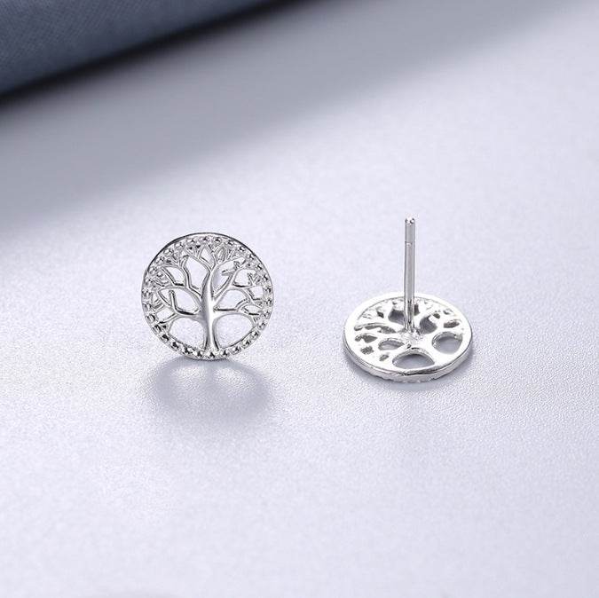 Elegant 925 Silver Tree Zircon Earrings - Stylish & Durable Jewelry for Women - Buy Center