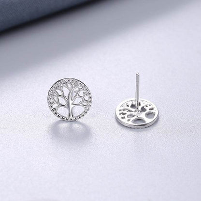 Elegant 925 Silver Tree Zircon Earrings - Stylish & Durable Jewelry for Women - Buy Center
