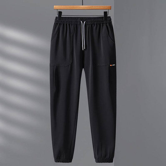 Summer Loose Cargo Pants for Men - Ankle-tied Tencel Casual Trousers - Buy Center