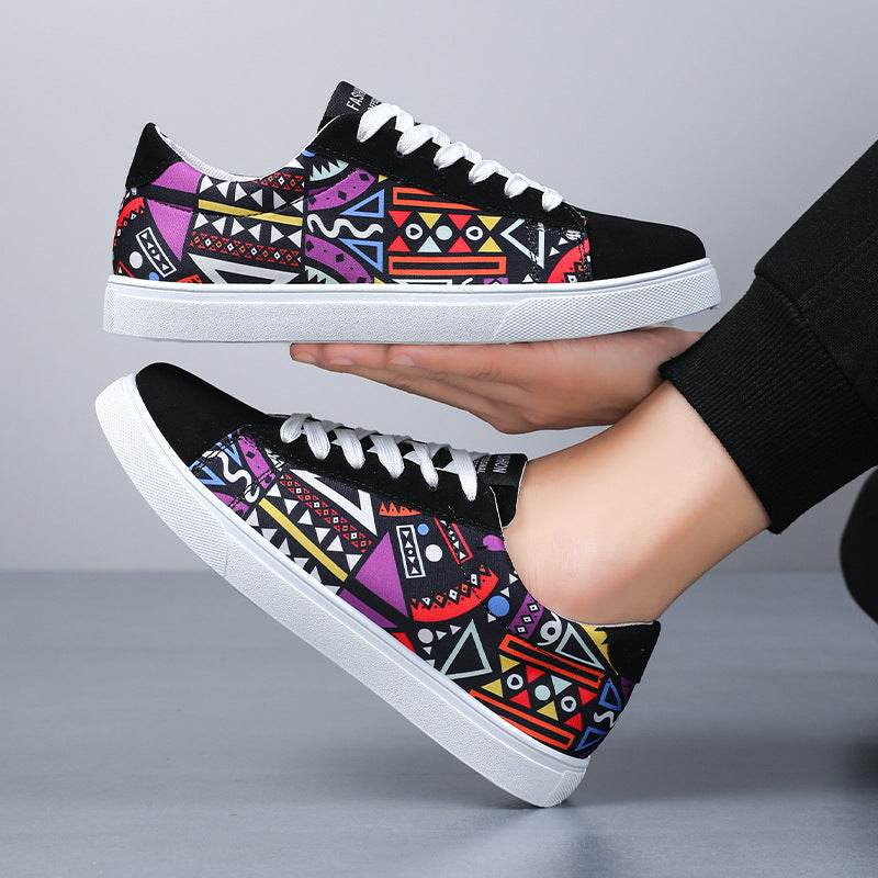 Plus Size Casual Sneakers - Breathable Canvas Skate Shoes for Students - Buy Center