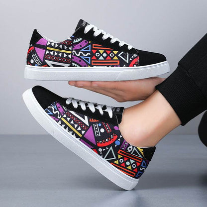 Plus Size Casual Sneakers - Breathable Canvas Skate Shoes for Students - Buy Center