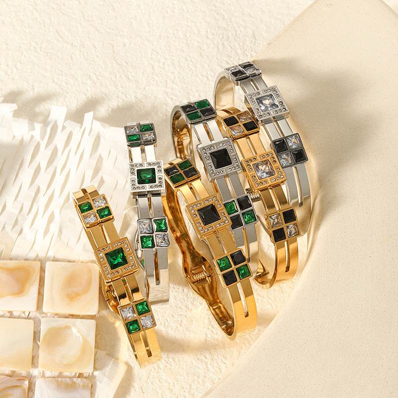 Buy Center 18K Gold Light Luxury Titanium Steel Bracelet - Full Body Design - Buy Center