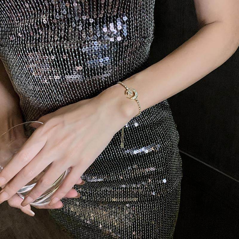 Exquisite Zircon Bracelet for Women - Gold & Silver, Trendy Star Design - Buy Center