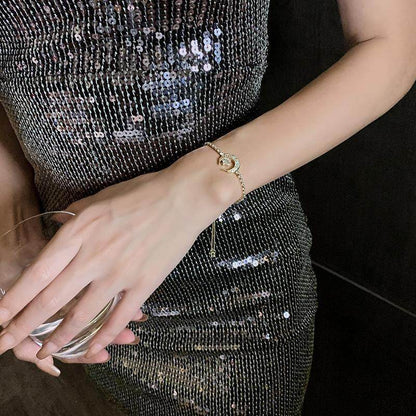 Exquisite Zircon Bracelet for Women - Gold & Silver, Trendy Star Design - Buy Center