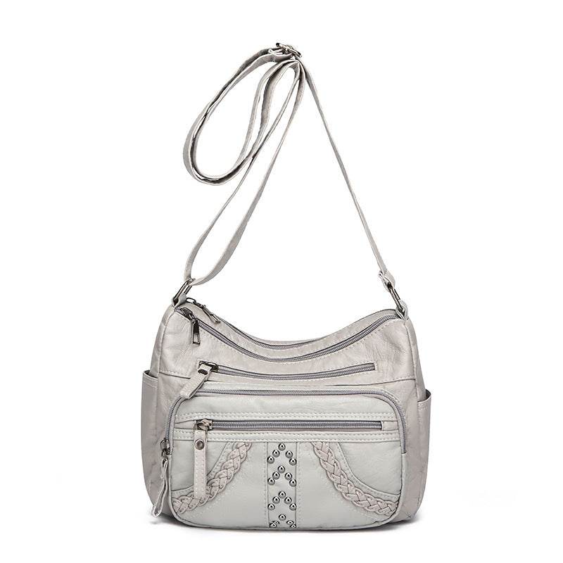 Multi-layer Leather Texture Crossbody Bag - Stylish Shoulder Bag 2025 - Buy Center