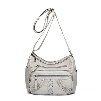 Multi-layer Leather Texture Crossbody Bag - Stylish Shoulder Bag 2025 - Buy Center