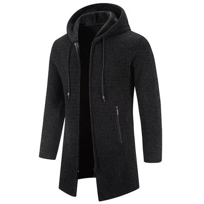 Men's Plus Size Hooded Cardigan - Stylish Zipper Sweater for Comfort - Buy Center