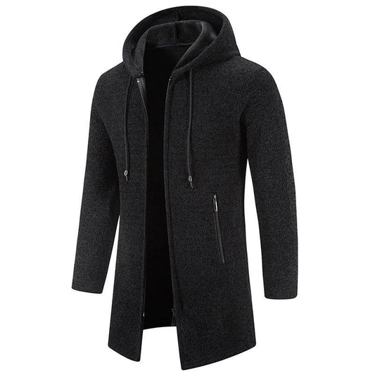 Men's Plus Size Hooded Cardigan - Stylish Zipper Sweater for Comfort - Buy Center