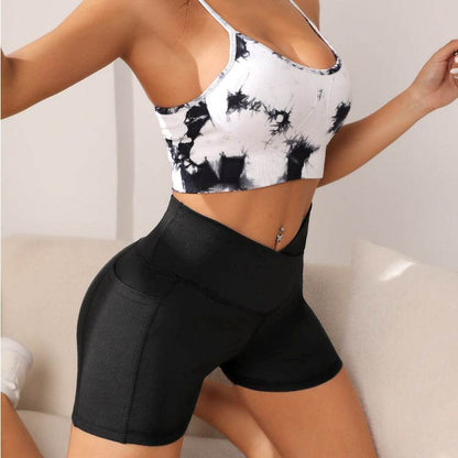 Buycenter Women's Sports Yoga Shorts - Elastic Polyester for Comfort - Buy Center