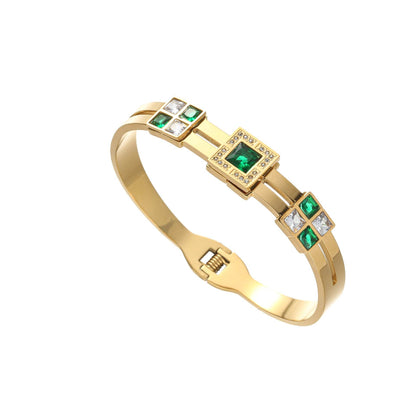 Buy Center 18K Gold Light Luxury Titanium Steel Bracelet - Full Body Design - Buy Center