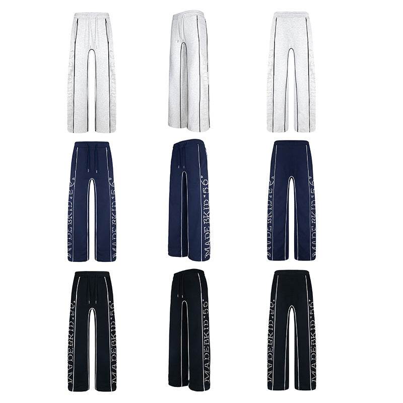 Stylish Casual Sports Pants - Loose Hot Diamond Letter Stripes for Teens - Buy Center