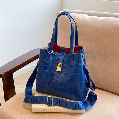 Buycenter Retro One-Shoulder Bucket Bag - Solid Color, Fashionable Design - Buy Center