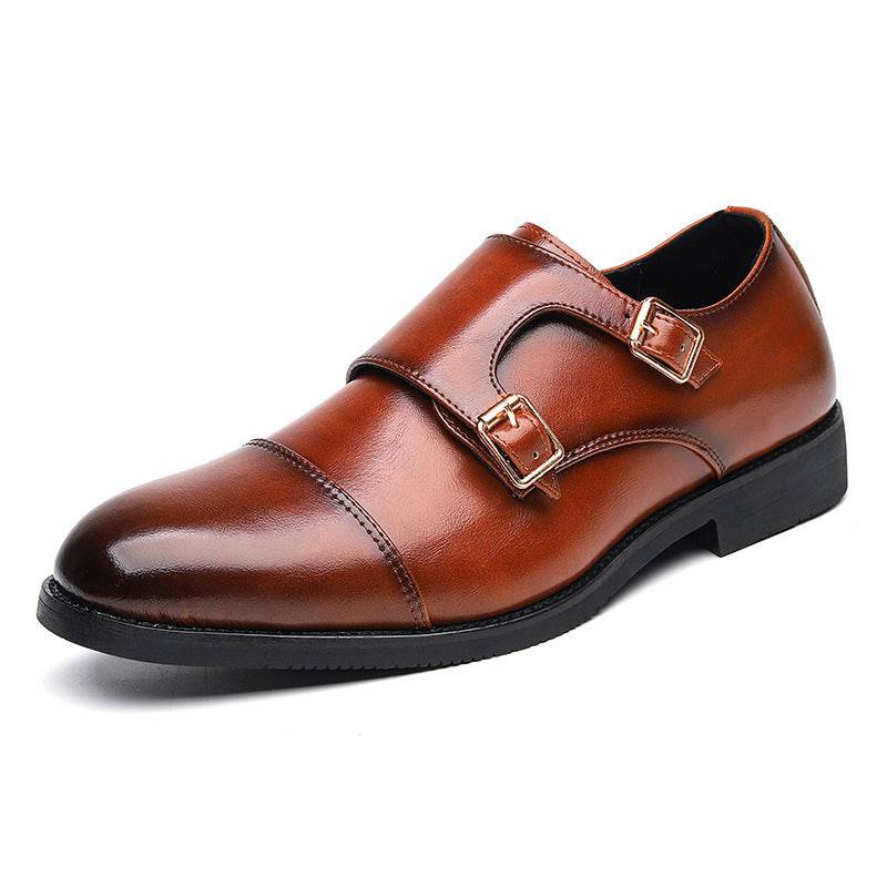 Plus Size Men's Casual Leather Shoes - Business Formal Style in Black/Brown - Buy Center