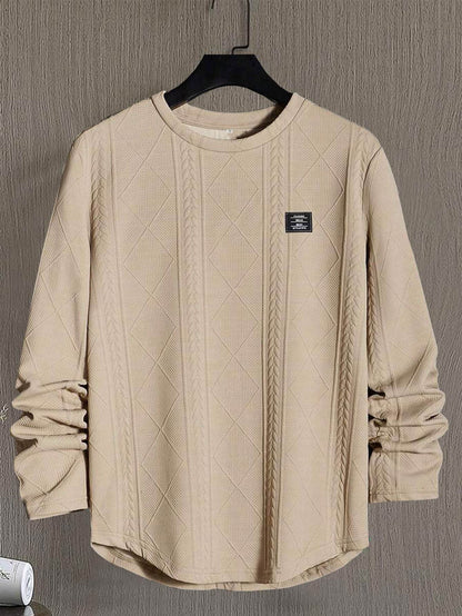 Japanese Retro Men's Pullover Sweater - Casual Long Sleeve, Loose Fit - Buy Center
