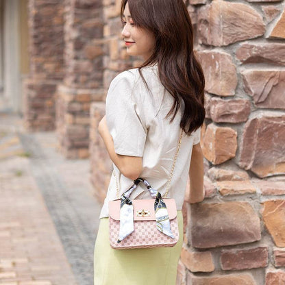 Trendy One-Shoulder PU Tote Bag - Stylish Fashion Scarf Design 2025 - Buy Center