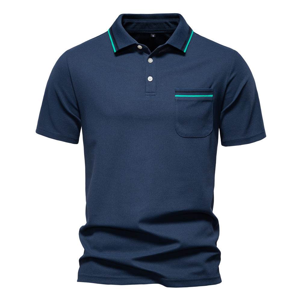 Men's Casual Striped Polo Shirt - Short Sleeve, Summer Top for Youth - Buy Center