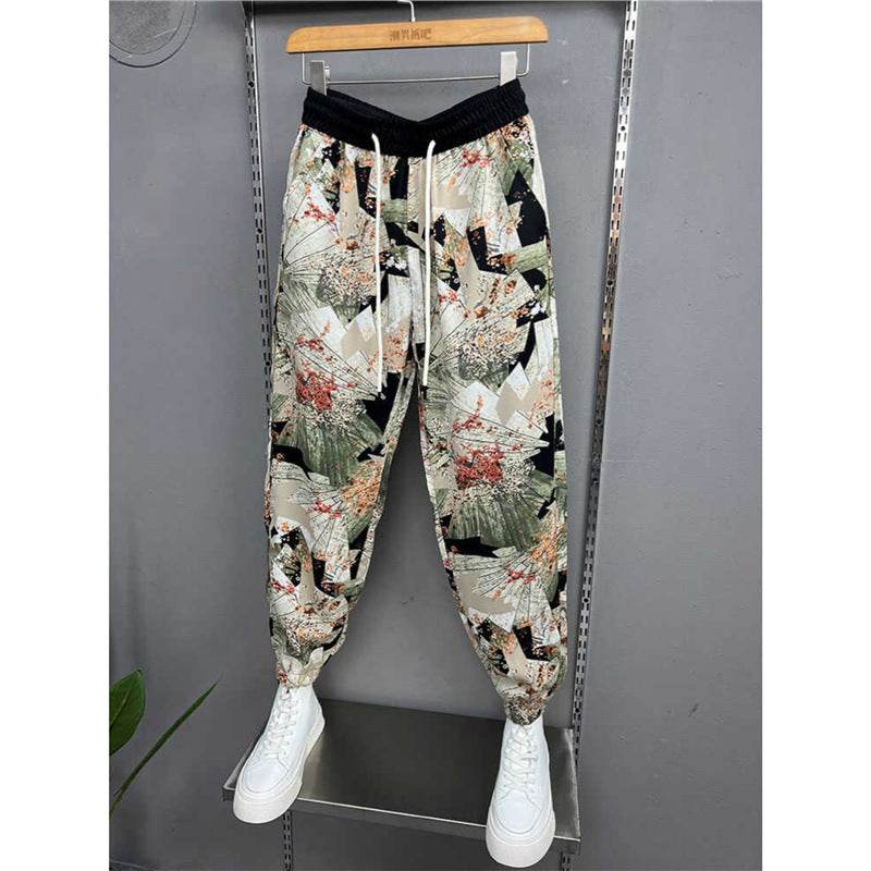 Casual Thin Drape Pants - Breathable Korean Style Striped Design - Buy Center