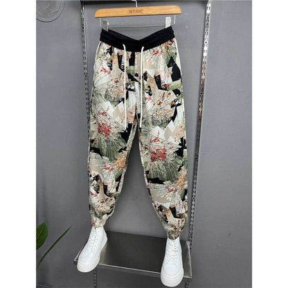 Casual Thin Drape Pants - Breathable Korean Style Striped Design - Buy Center