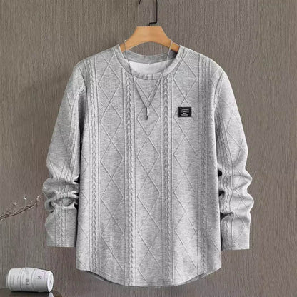 Japanese Retro Men's Pullover Sweater - Casual Long Sleeve, Loose Fit - Buy Center