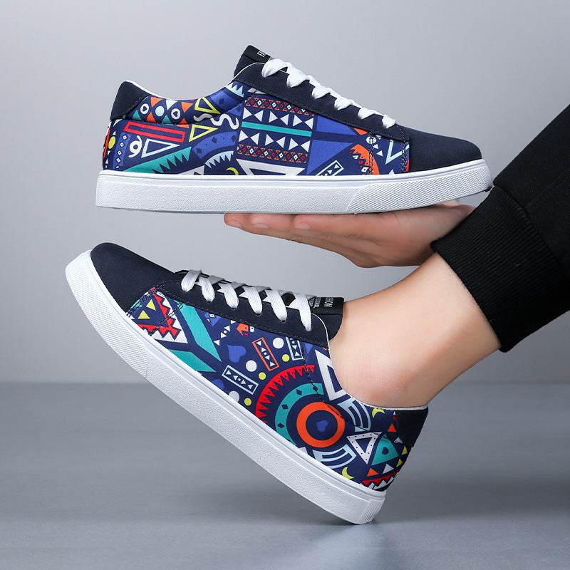 Plus Size Casual Sneakers - Breathable Canvas Skate Shoes for Students - Buy Center