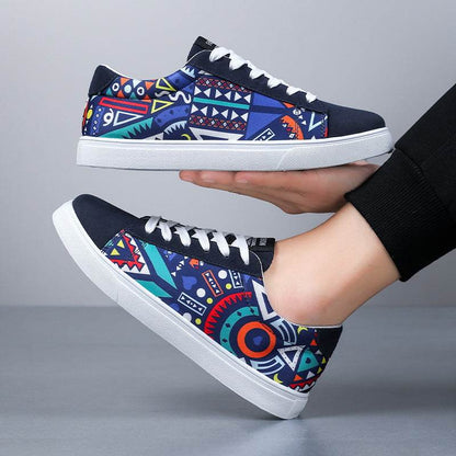 Plus Size Casual Sneakers - Breathable Canvas Skate Shoes for Students - Buy Center