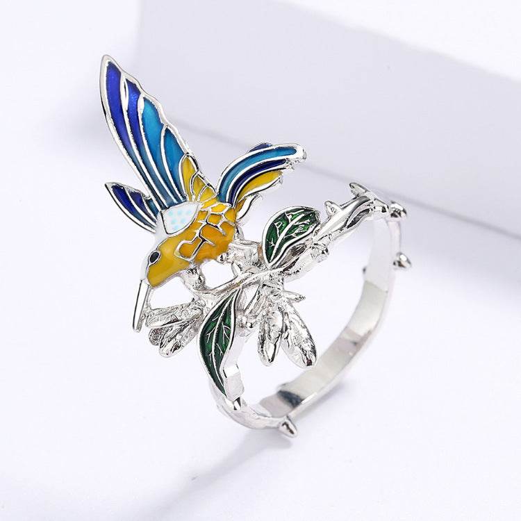Buy Center Creative Hummingbird Ring - Elegant Pastoral Style for Women - Buy Center