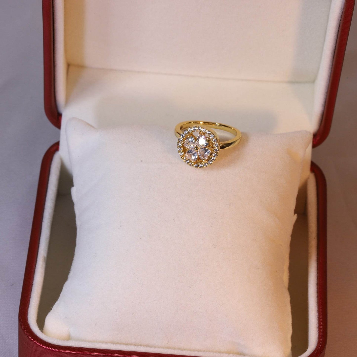 Buy Center Fully Jeweled Loving Heart Ring - Unique Temperamental Style - Buy Center