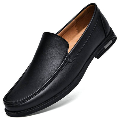 Authentic Leather Loafers - Breathable Slip-On Business Shoes for Men - Buy Center