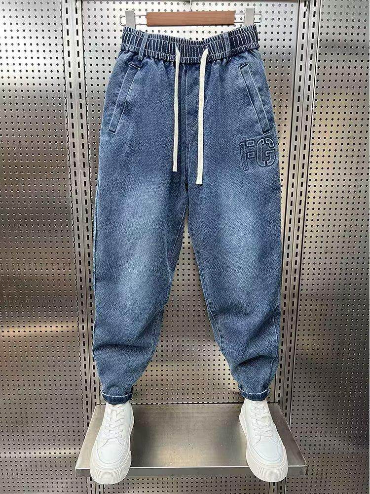 Men's Loose-Fit Tapered Jeans - Comfortable Cotton Trousers for Autumn - Buy Center