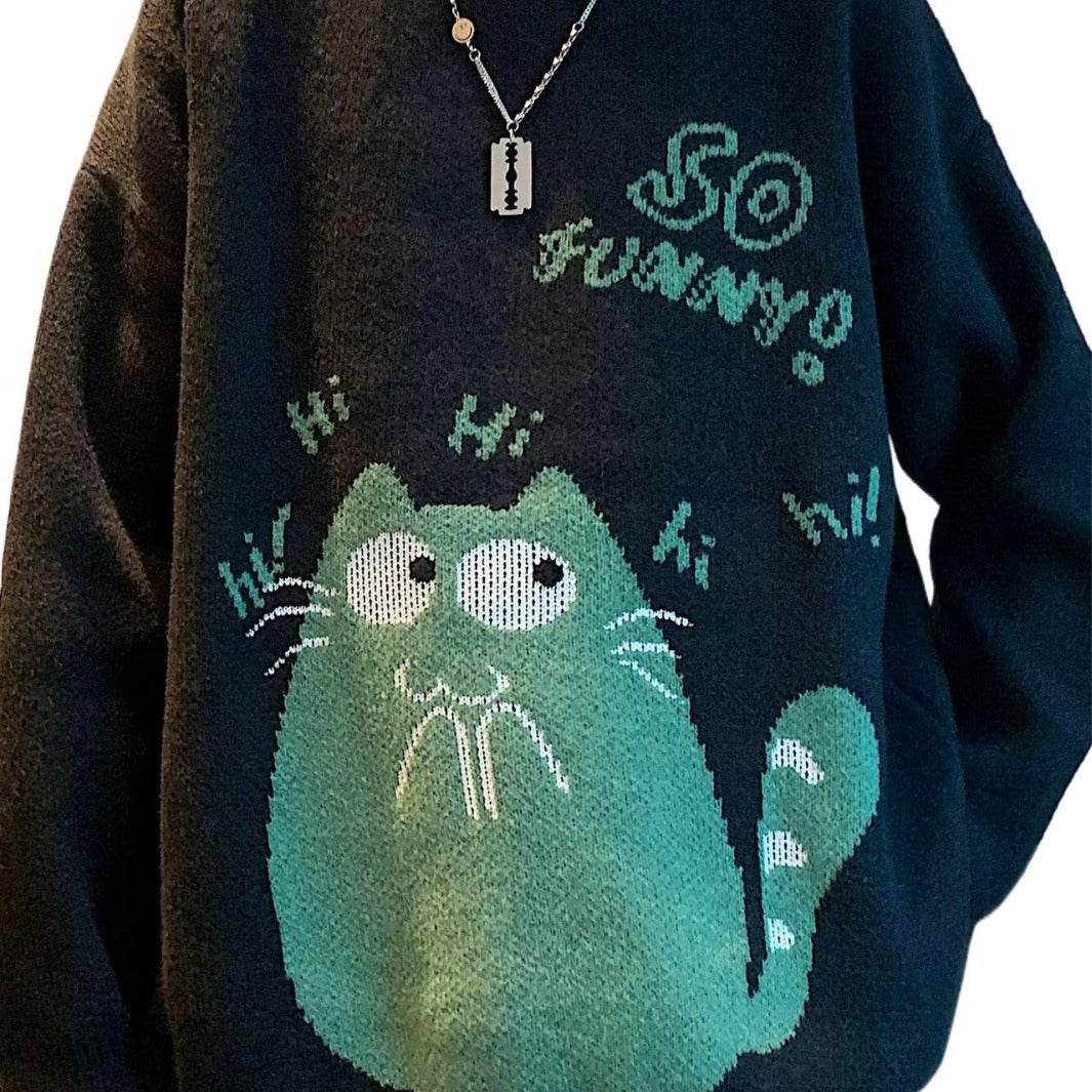 Stylish Men's Knitwear - Loose Fit Pullover Sweater for Autumn & Winter - Buy Center