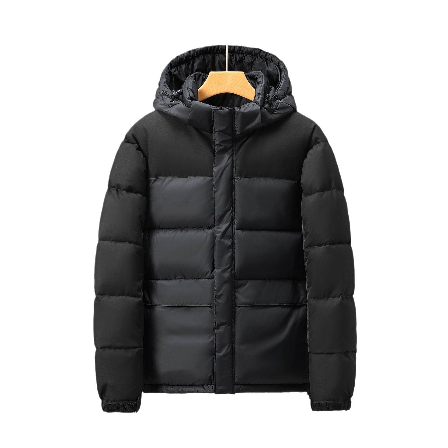 Cotton Contrast Patchwork Down Jacket - Stylish & Warm for All Seasons - Buy Center
