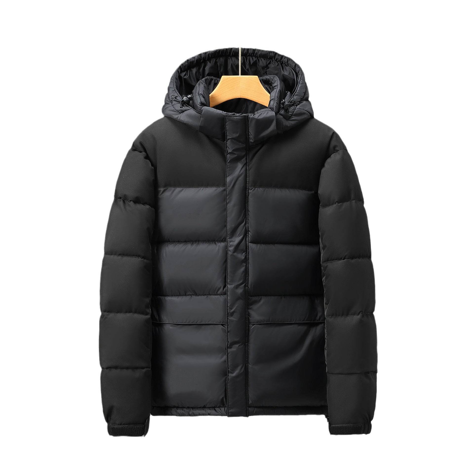 Cotton Contrast Patchwork Down Jacket - Stylish & Warm for All Seasons - Buy Center