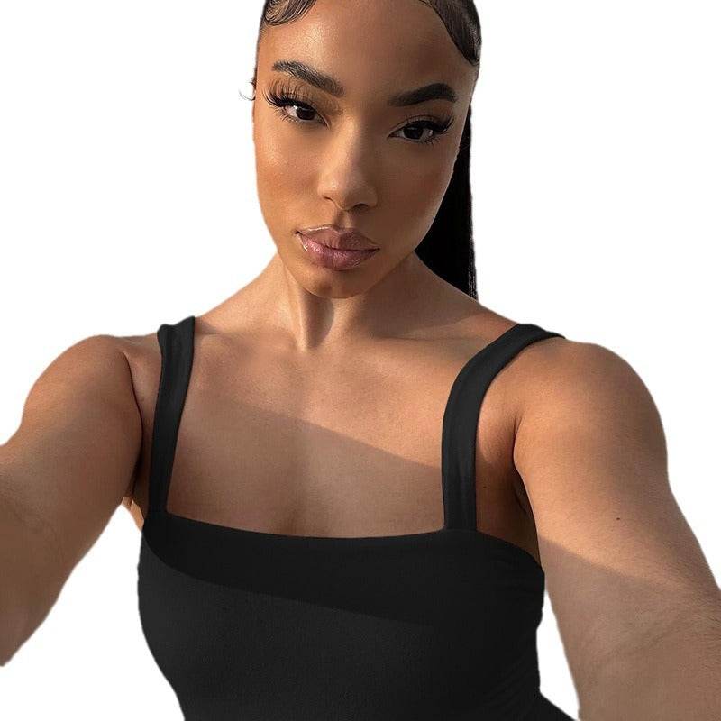 Women's Backless Jumpsuit - Stylish Summer Romper in Classic Colors - Buy Center